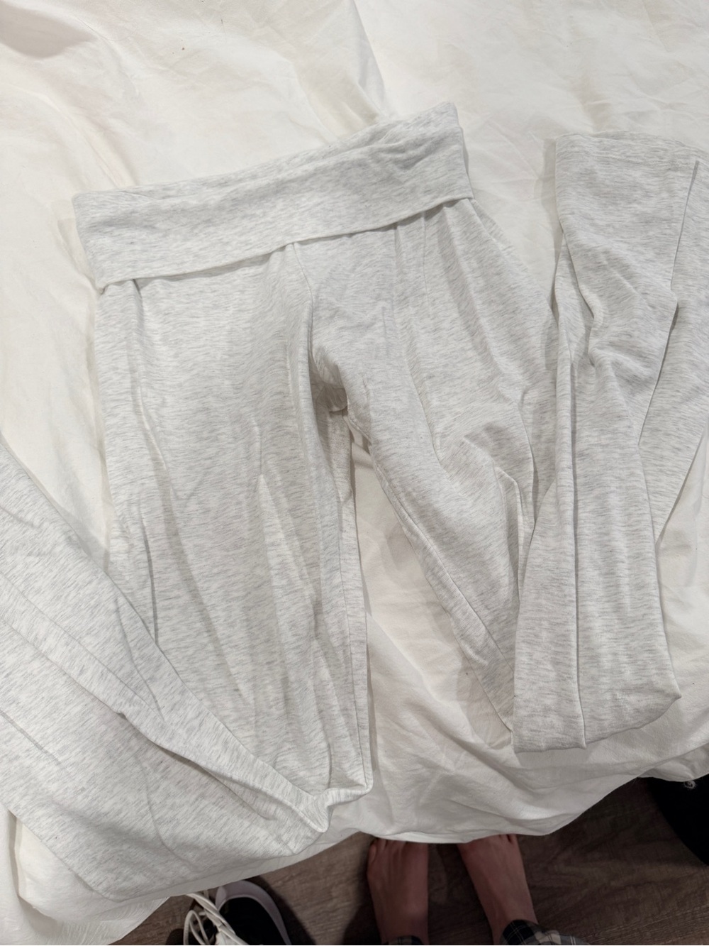 Brandy Melville Light Gray Wide Leg Pants